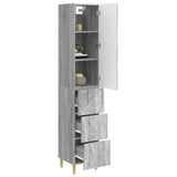Cabinet Set 2 pcs Grey Sonoma 33 x 34.5 x 90 cm Engineered Wood 3416733