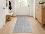 Rug Grey 80 x 300 cm 100% Polyester 3 mm Washable 42041663