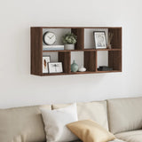 Wall Shelf Brown Oak 100x25x50 cm Engineered Wood 853278