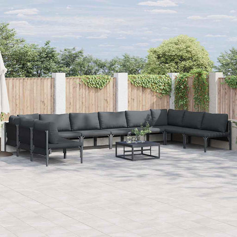 Garden Sofa Set Anthracite Steel 3379012