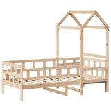 Day Bed with Roof without Mattress 90x200 cm Solid Wood 3282234