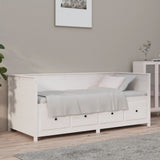 Day Bed without Mattress White 90x190 cm Single Solid Wood Pine 820912