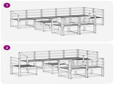 Outdoor Sofa Set 9 pcs Natural Solid Acacia Wood 3366617