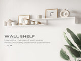 TV Cabinet with Wall Shelf for Wall-Mounted 65" TVs or Standing 40" TVs - White and Grey T3398P342479