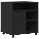 Printer Stand with Wheels Black 60x50x67 cm 840626