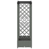 Raised Bed with Trellis and Roof Light Grey 207 x 40 x 126 cm 42032577