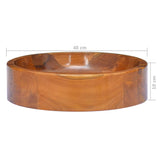 Basin Solid Teak Wood 40x10 cm 326159