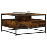 Coffee Table Smoked Oak 80x80x45 cm Engineered Wood 835291