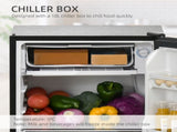 91 Litre Freestanding Under Counter Fridge Freezer, Small Fridge with Chiller Box, Adjustable T3398P343462