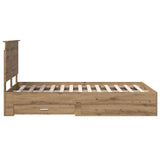 Bed Frame with Drawer Artisan Oak 120 x 200 cm Engineered Wood 3409684