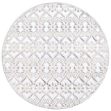 Plant Stand Set 3 Pieces Vintage Style Metal Antique White 245937