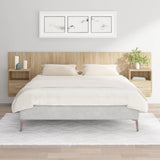 Bed Headboard with Cabinets Sonoma Oak Engineered Wood 3115718