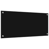 Kitchen Backsplash 2 pcs Black 90 x 40 cm Tempered Glass 3415548