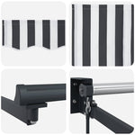 ZNTS Retractable Awning Anthracite and White 4.5x3 m Fabric&Aluminium 3216111