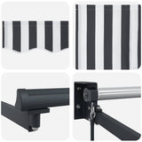 ZNTS Retractable Awning Anthracite and White 4.5x3 m Fabric&Aluminium 3216111