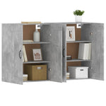 Wall Mounted Cabinets 2 pcs Concrete Grey Engineered Wood 3197988