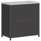 Kitchen Storage HATTEM Black 90 x 50 x 92 cm Steel 874982