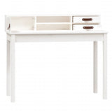 Desk White 110x50x93 cm Solid Wood Pine 823530
