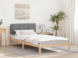Bed Frame with Upholstered Headboard Light Grey 90 x 190 cm 878014