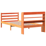 Bed Frame without Mattress Wax Brown 100x200 cm Solid Wood Pine 3306661