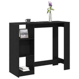 Bar Table Black Oak 124 x 46 x 103.5 cm Engineered Wood 868077