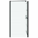 Bath Shower Screen Black and Transparent 100 x 68 x 128 cm 42018554