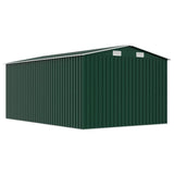Garden Shed 257x392x181 cm Metal Green 143344