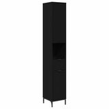 Bathroom Furniture Set with Drawer Black Engineered wood, Metal 3393114