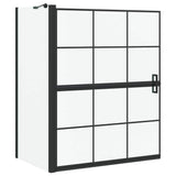 Bath Shower Screen Black and Transparent 100 x 68 x 128 cm 42018554