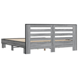 Bed Frame without Mattress Grey Sonoma 200x200 cm 3280085