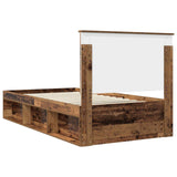 Bed Frame with Headboard Old Wood 100 x 200 cm Solid Pine Wood 3411053