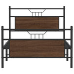 Bed Frame without Mattress Brown Oak 107x203 cm Engineered Wood 4106855