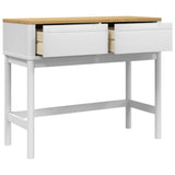 Console Table FLORO White 89.5x36.5x73 cm Solid Wood Pine 374021