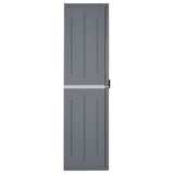 Garden Storage Cabinet Grey 65x45x172 cm PP Rattan 364063