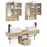 Bathroom Cabinet Set 5 pcs Sonoma Oak 50 x 14.5 x 70 cm 3406321