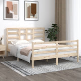 Bed Frame without Mattress Solid Wood 150x200 cm King Size 3105865