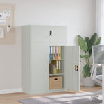 ZNTS File Cabinet Light Grey 90x40x145 cm Steel 3188318