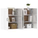Wall Mounted Cabinets 2 pcs High Gloss White Engineered Wood 3197989