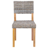 Dining Chair 2 pcs Kubu Rattan Kubu Grey 46 x 55 x 84 cm 42012424
