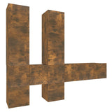 7 Piece TV Cabinet Set Smoked Oak Engineered Wood 3120296