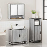 3 Piece Bathroom Furniture Set Grey Sonoma Engineered Wood 3300978
