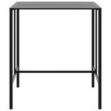 5 Piece Garden Bar Set Black Powder-coated Steel 3283752