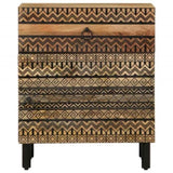 Bed Cabinet Black 50x33x60 cm Solid Rough Wood Mango 4018636