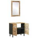 Bathroom Cabinet Set Wall-mounted 2 pcs Solid Mango Wood 3310165