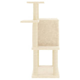 Cat Tree with Sisal Scratching Posts Cream 97 cm 172064