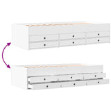 Bed Frame with Storage White 80 x 200 cm Engineered Wood 3429645