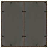 Garden Table with Glass Top Brown 90x90x75 cm Poly Rattan 365528