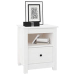 Bedside Cabinets 2 pcs White 40x35x49 cm Solid Wood Pine 813712