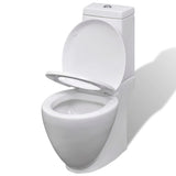 White Ceramic Toilet & Bidet Set 270566