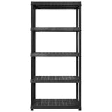 Storage Shelf 5-Tier Black 366x45.7x185 cm Plastic 3059862